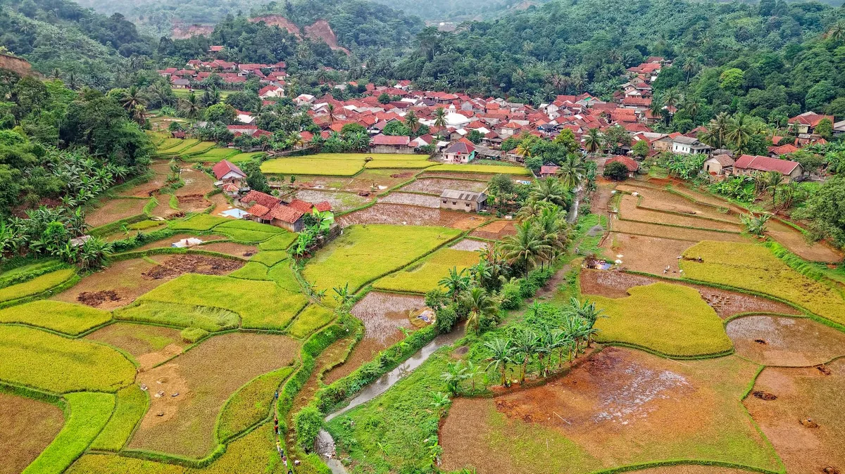 Traditional Ngada thatched village in the Bajawa highlands, Flores